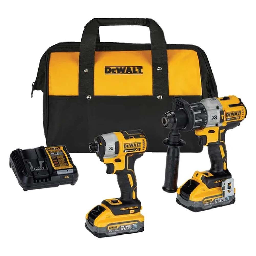 COMBO TALADRO PERCUT20V 1/2"+ATORNILL IMPACTO1/4" 2 BAT+CARGADOR+ MALETA