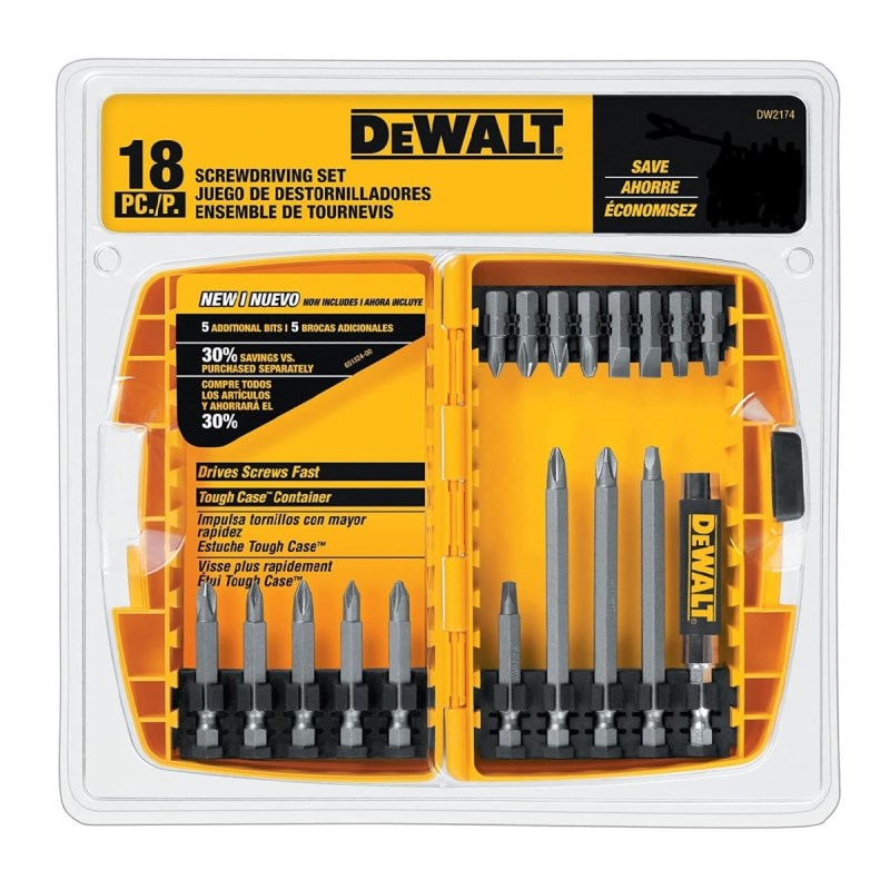 JUEGO DE PUNTAS 18PZ DEWALT No. DW2174
